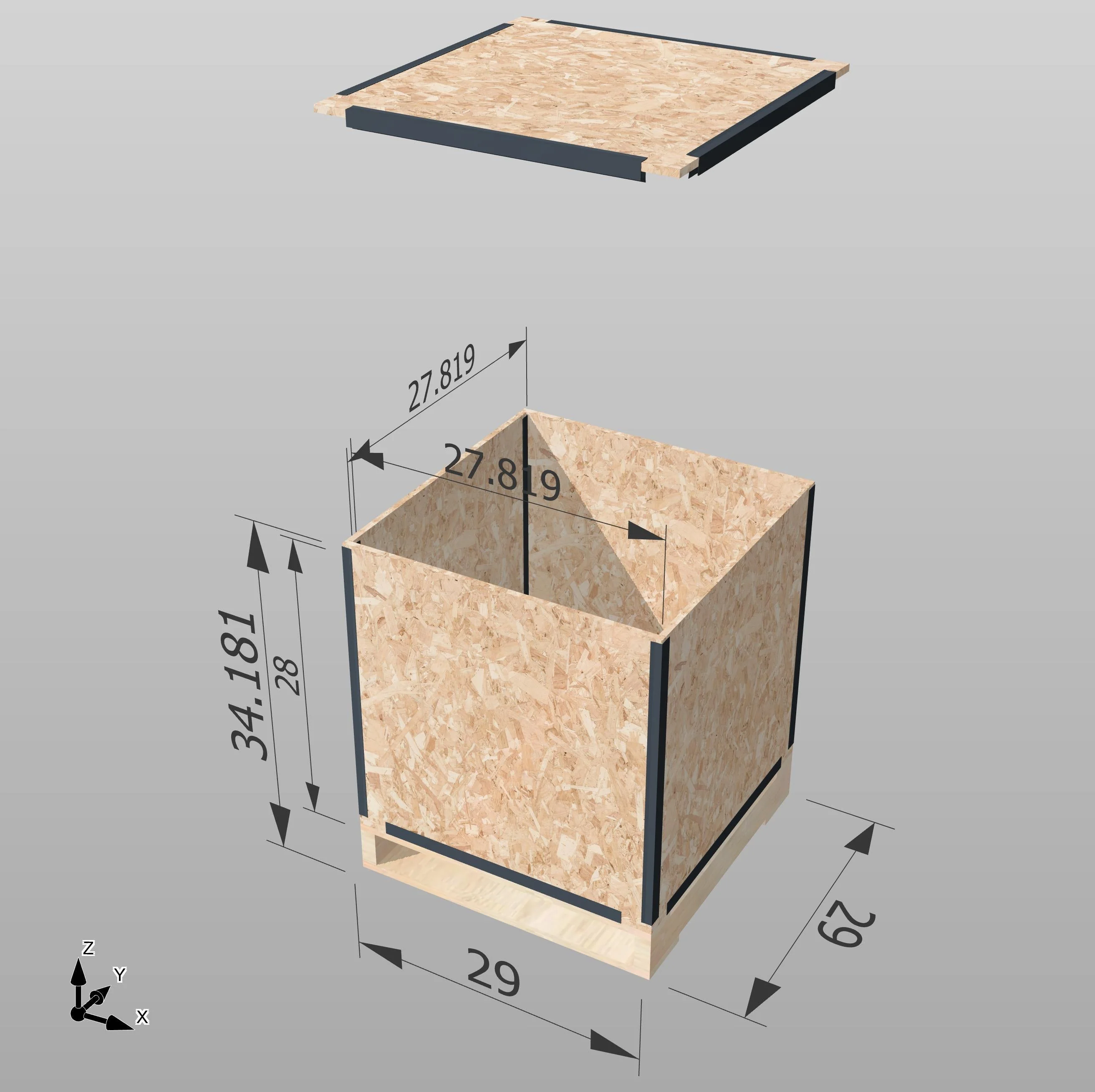 Mini Vidas Enclosed Wood Crate