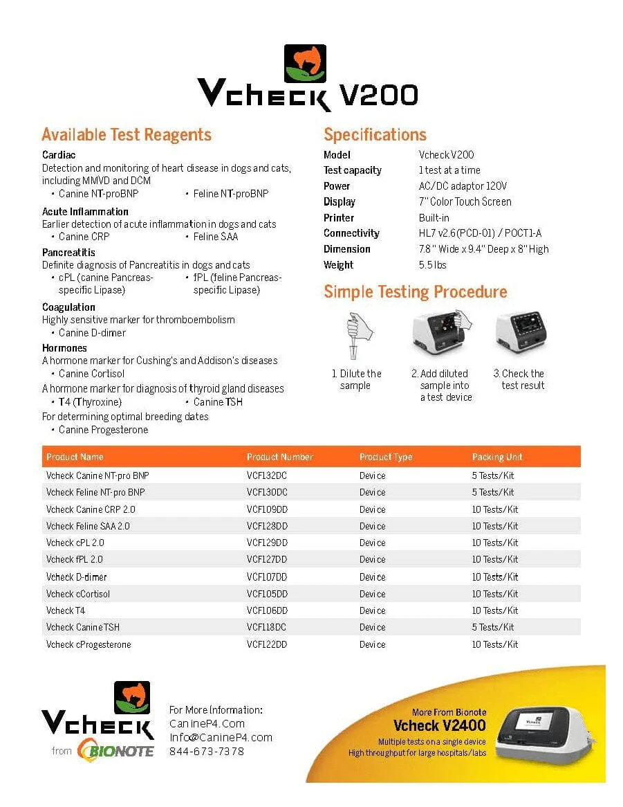 Vcheck V200 Bionote Bundle - Recertified - Image 8